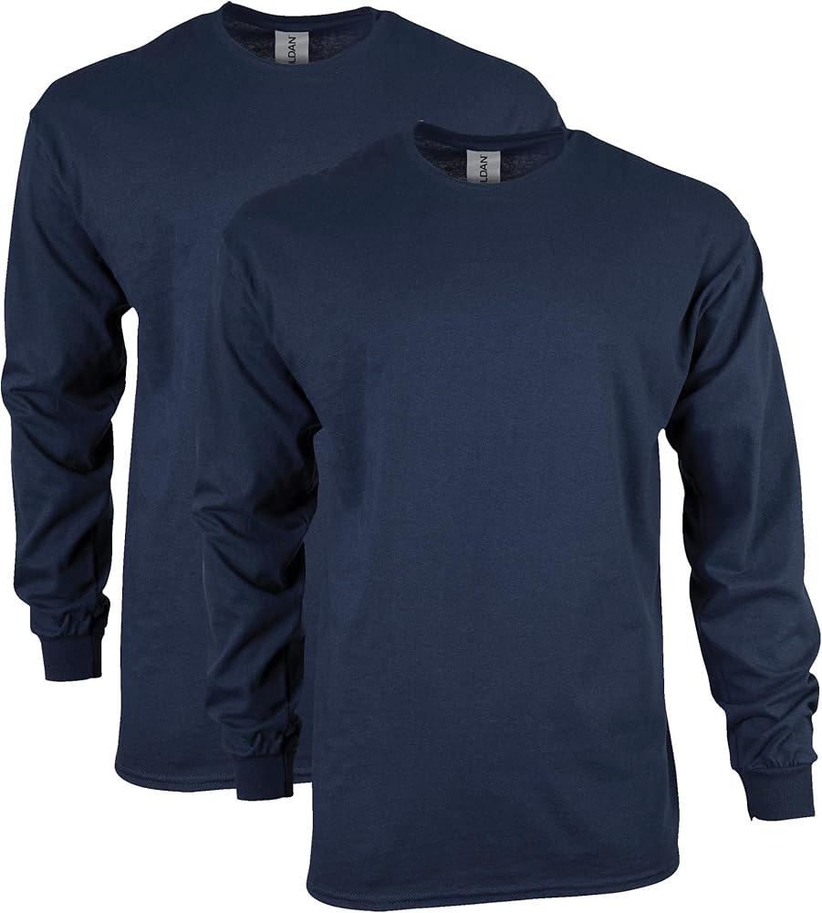 Gildan Unisex-Adult Ultra Cotton Long Sleeve T-Shirt, Style G2400, Multipack