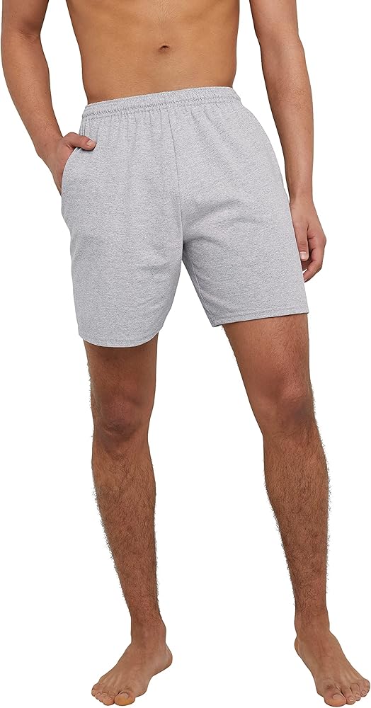 Hanes Mens Essentials Jersey Shorts, Shorts With Pockets, Cotton Shorts For Men, 7.5