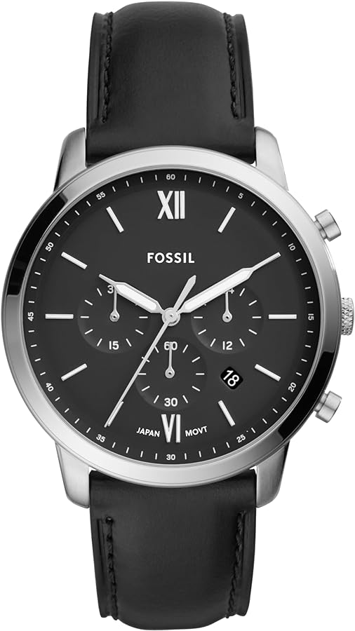 Fossil Neutra Men's Chronograph Watch with Stainless Steel Bracelet or Genuine Leather Band