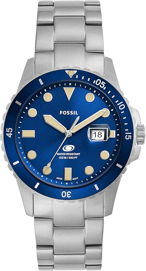 Fossil Men's Sports Watch with Stainless Steel, Silicone, or Leather Band