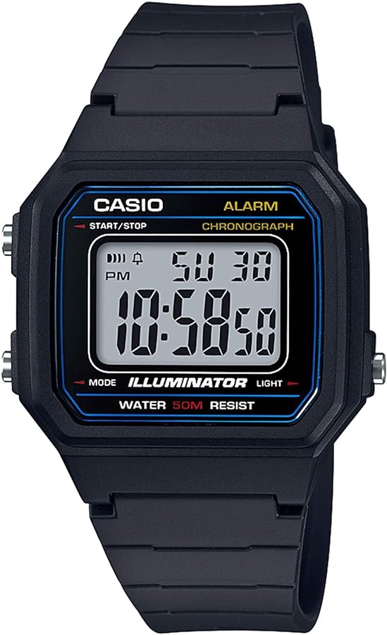 Casio Men's W-217H-1AVCF Classic Digital Display Quartz Black Watch