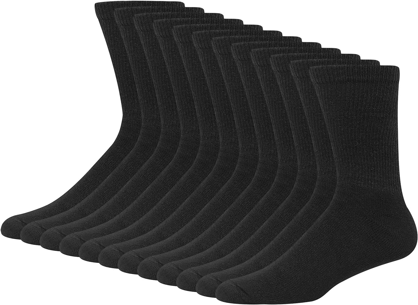 Hanes Men's Double Tough Crew Socks, 12-Pair Pack