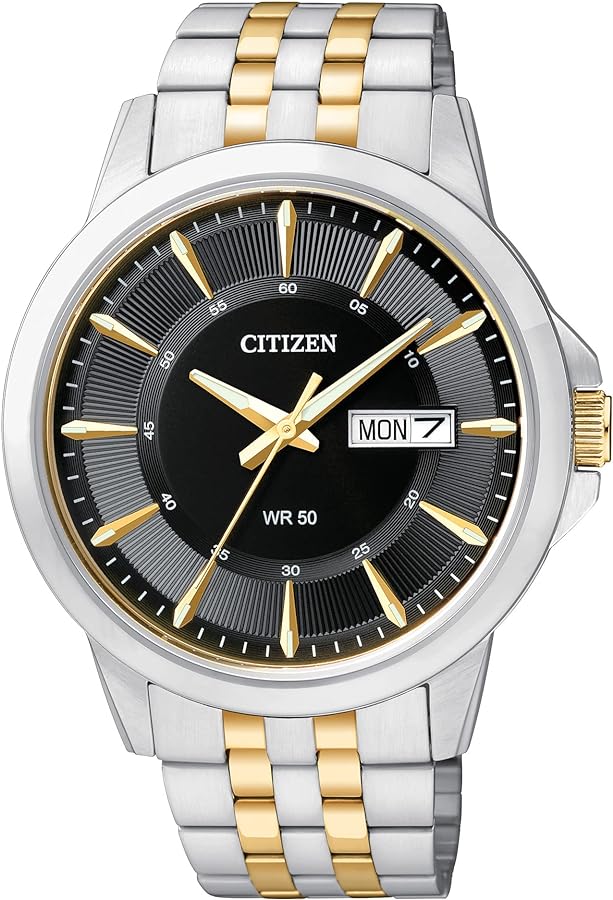 Citizen Quartz Mens Watch, Stainless Steel, Classic, Two-Tone (Model: BF2018-52E)