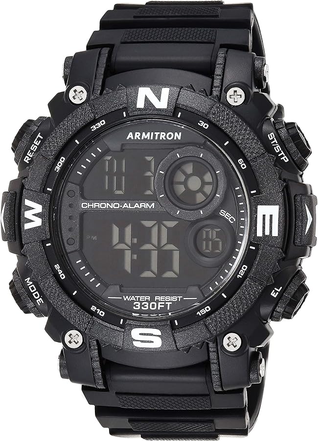 Armitron Sport Men's Digital Chronograph Resin Strap Watch, 40/8284