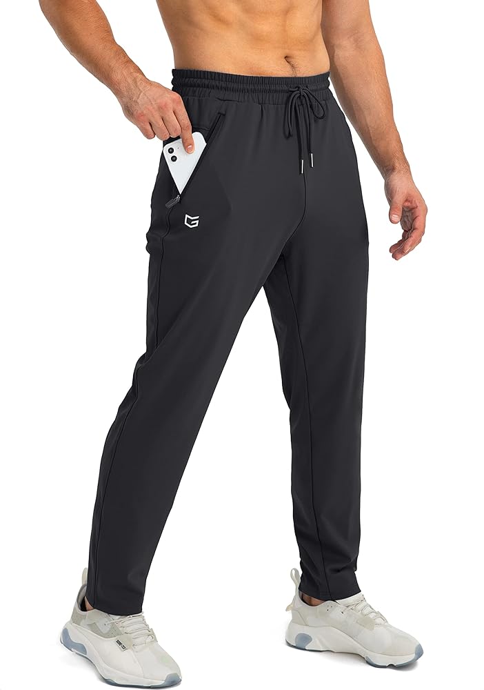 G Gradual Men's Sweatpants with Zipper Pockets Tapered Joggers for Men Athletic Pants for Workout, Jogging, Running