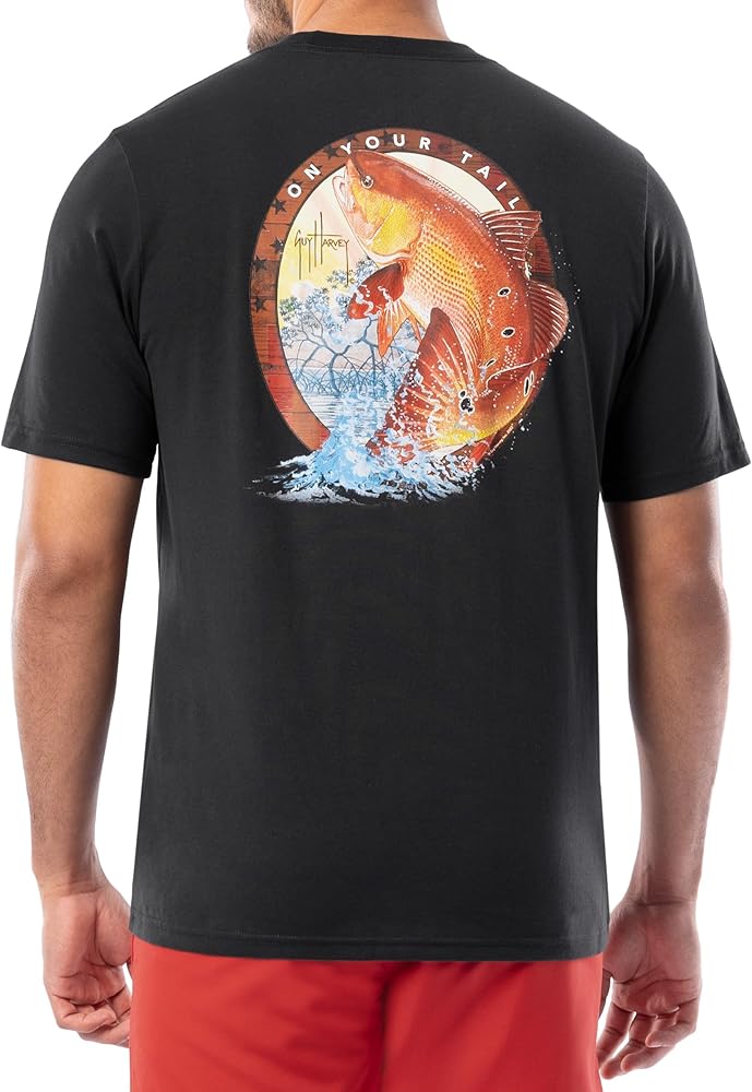 Guy Harvey Men’s Billfish Collection Short Sleeve Pocket T-Shirt