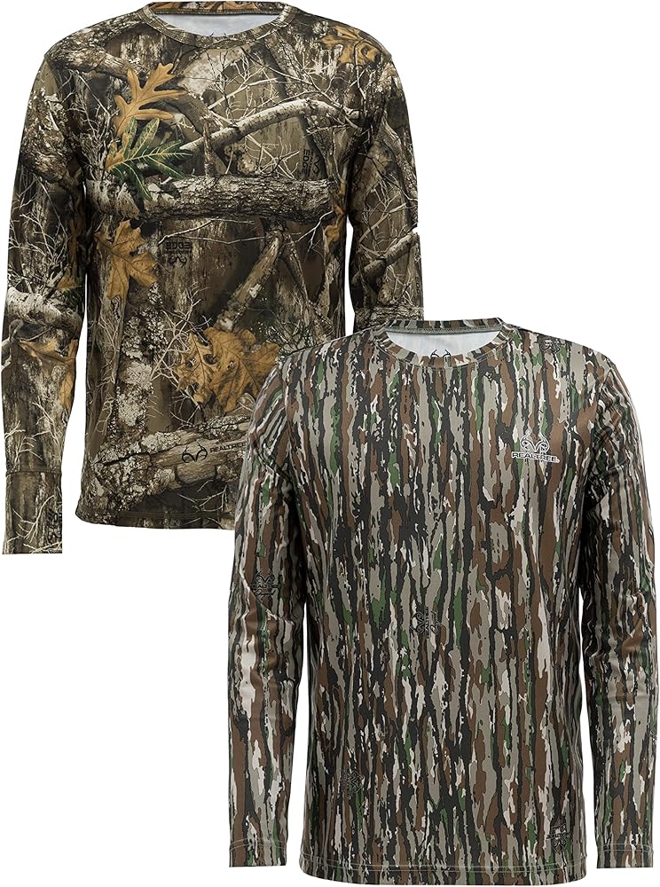 Realtree Men's 2 Pack Long Sleeve Performance Tees