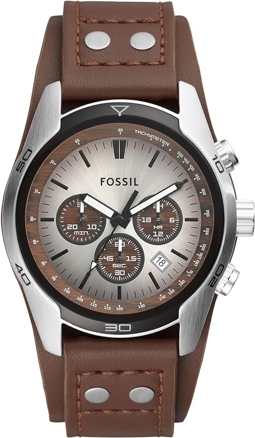 Fossil Coachman Men's Watch with Genuine Leather Bracelet Cuff