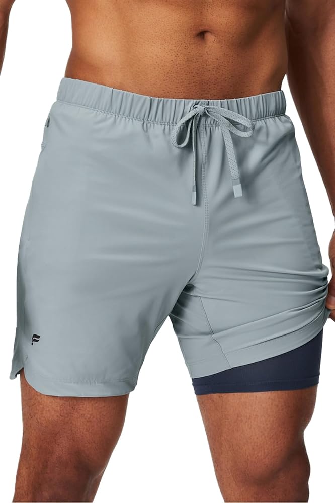 Fabletics Men's The One Short (Lined), Training, Swimming, Lightweight, Quick-Dry, Zip Pocket, Stretch Woven