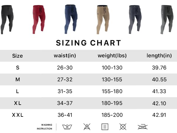 BROKIG Mens Gym Wokour Jogger Pants with Pockets