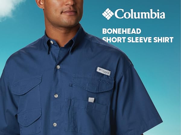 Columbia Mens Bonehead Short Sleeve Fishing Shirt