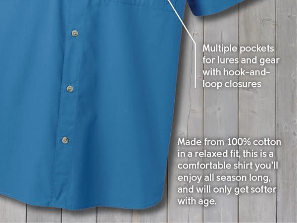 Fishing shirt with gear and attachment loops