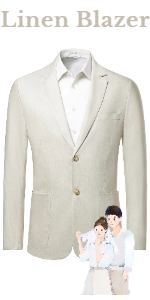 Mens Casual Linen Blazer