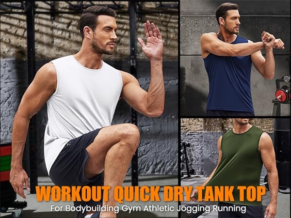 COOFANDY Mens 2 Pack Workout Tank Top