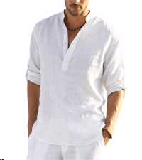 mens cotton linen shirts