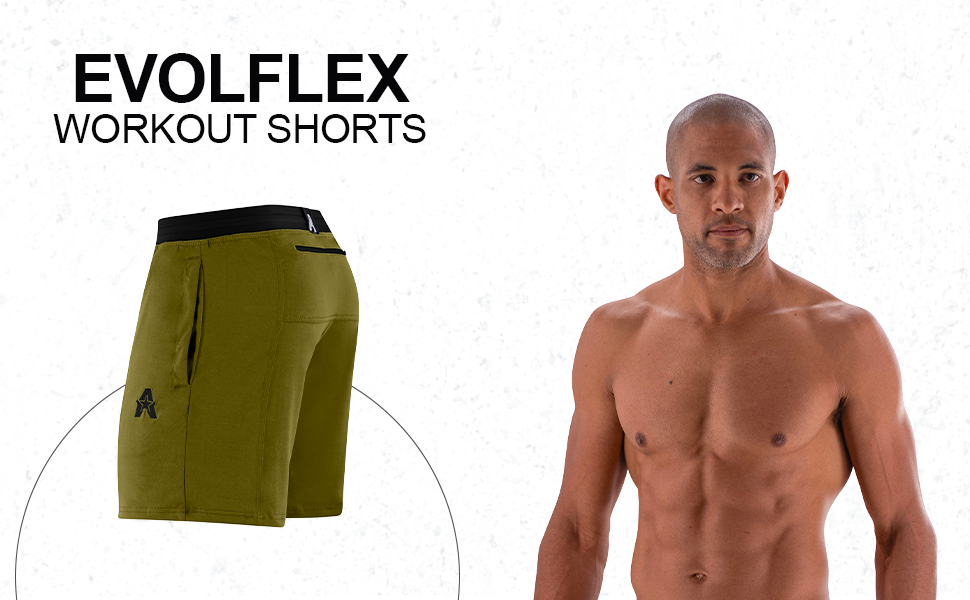 Anthem Athletics Evolflex Mens Workout Shorts for Running, HIIT, Gym Workouts 