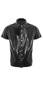 Button Down Shirt Leather Shirts