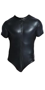 men leather romper