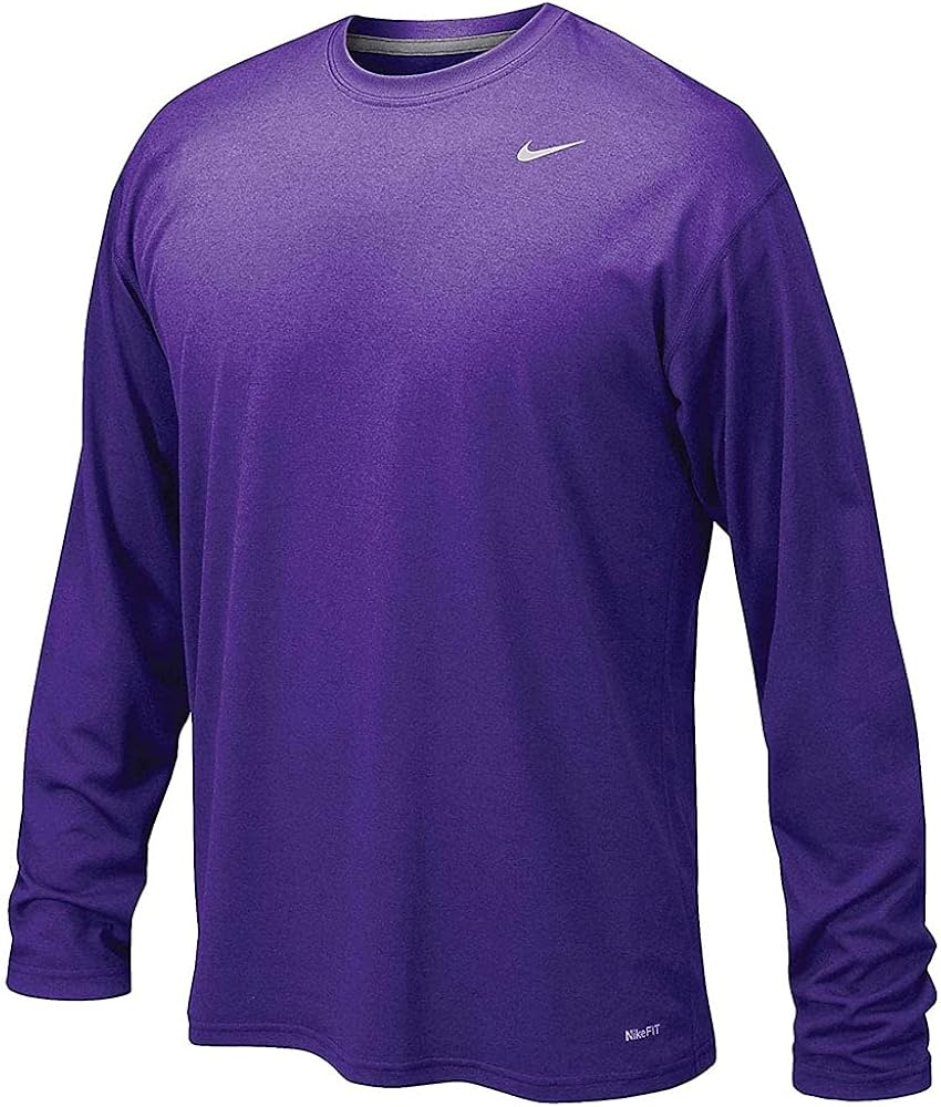 Nike Men's Legend Long Sleeve Performance Shirt (Purple, XXX-Large)