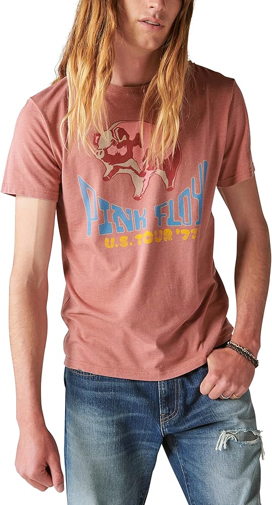 Lucky Brand Mens Pink Floyd Tee