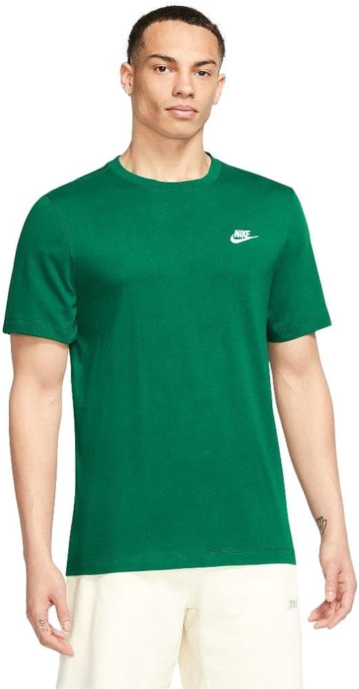 NIKE NSW Club Mens Short Sleeve Shirt (Green), X-Large