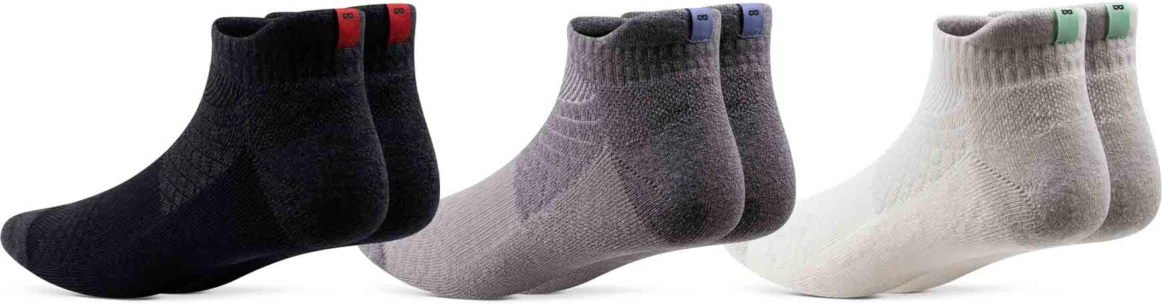 Pair of Thieves Men's Hustle Socks - 3 Pack Performance Athletic Socks for Men (Crew, Ankle, Low Cut)