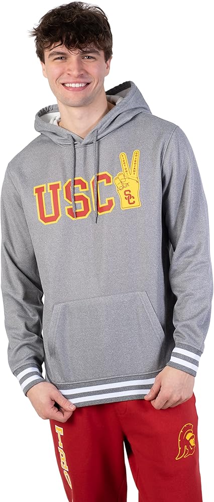 Ultra Game NCAA Men's Soft Fleece Pullover Hoodie Sweatshirt