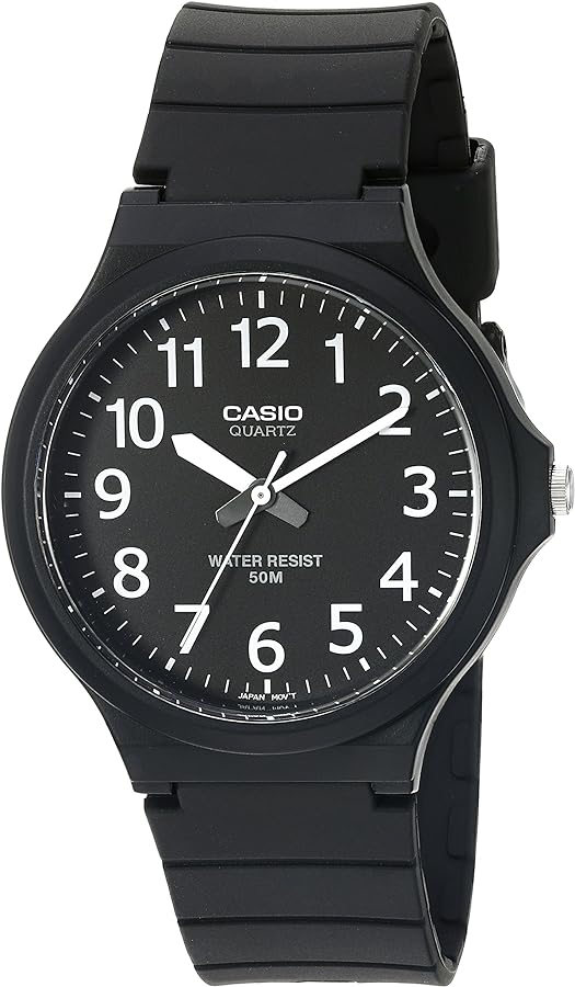 Casio Men's MW240-1BV Easy to Read Analog Display Quartz Black Watch