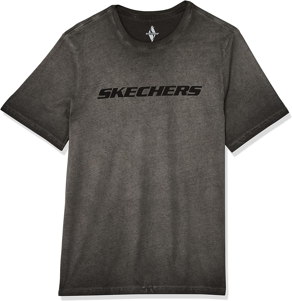 Skechers Mens Breakers Crew Graphic T-Shirt, Black, X-Large