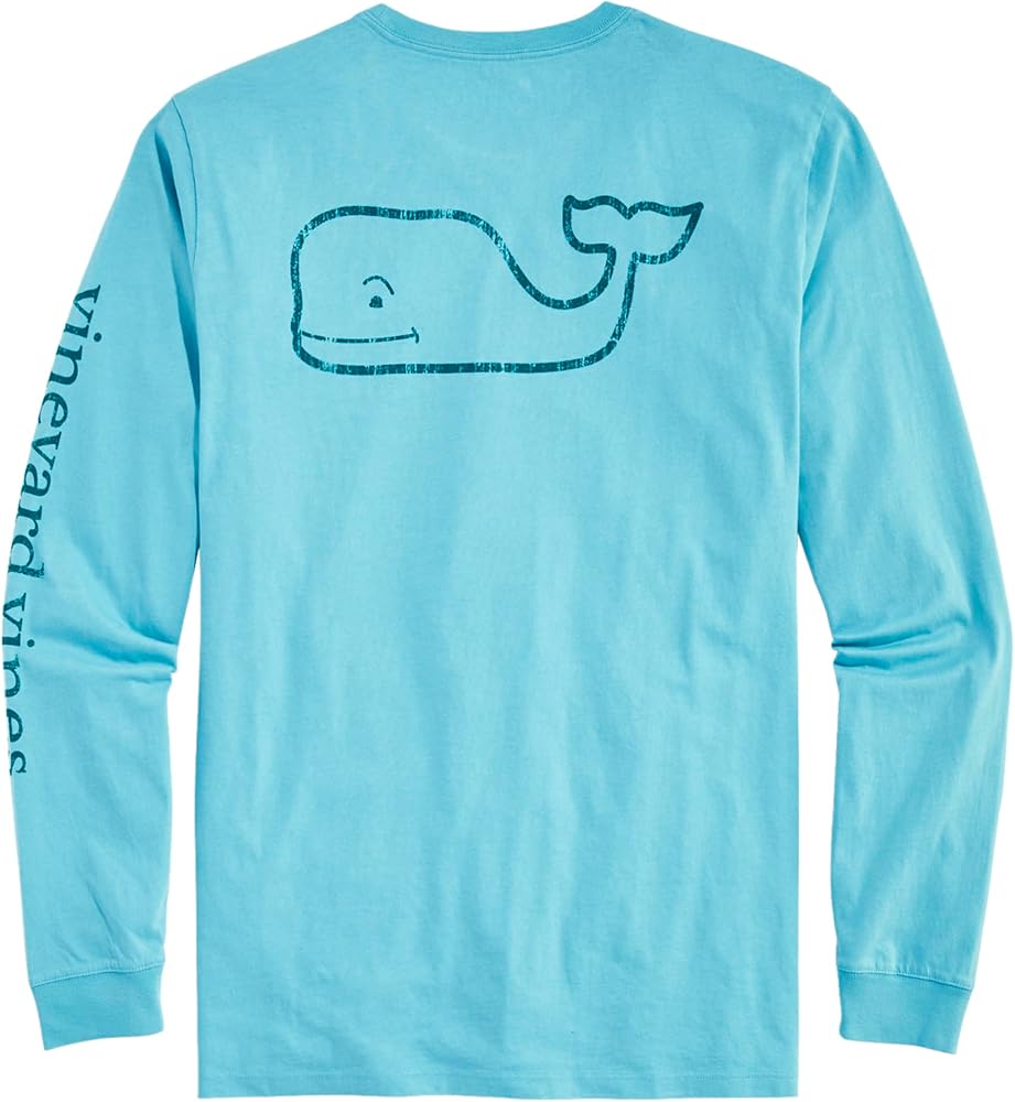 vineyard vines Men's Vintage Whale Long-Sleeve Pocket Tee