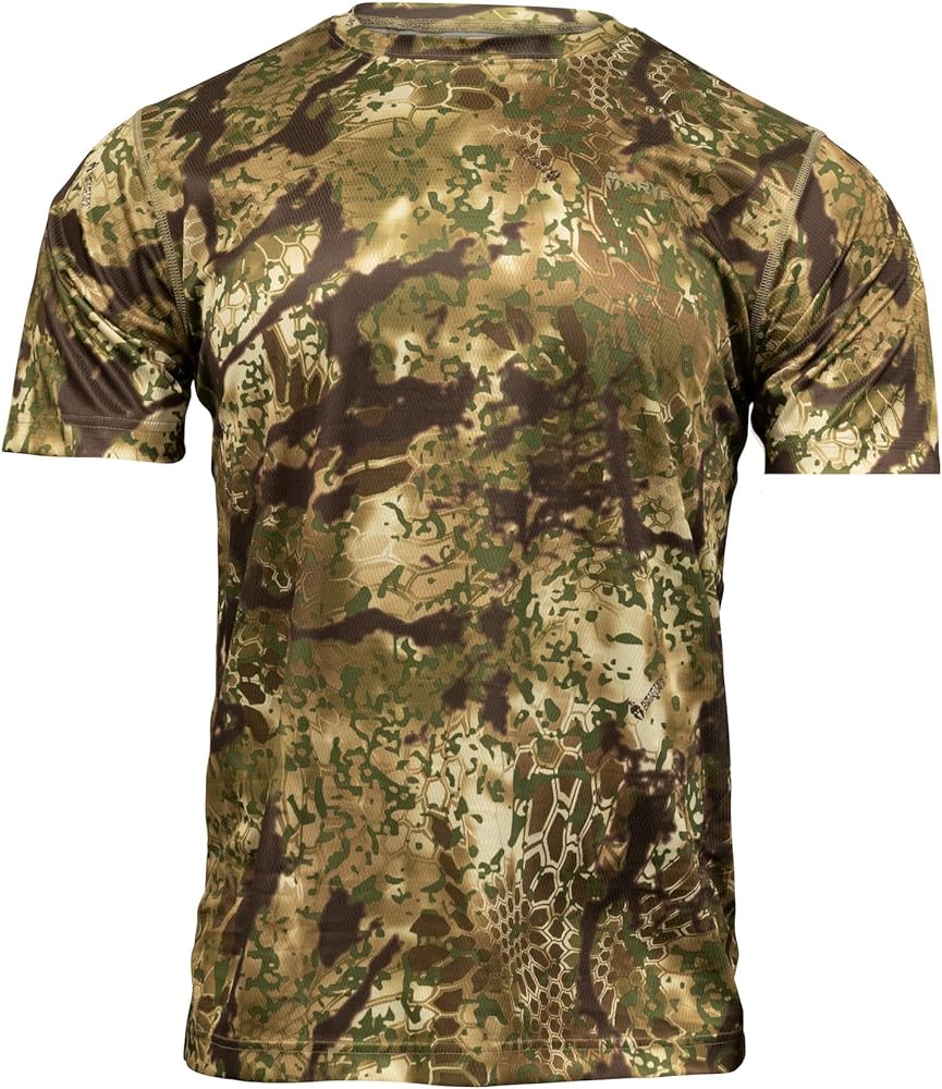 Kryptek Men's Hyperion Short Sleeve, Lightweight, Breathable, Stealthy Camo Hunting and Fishing Shirt