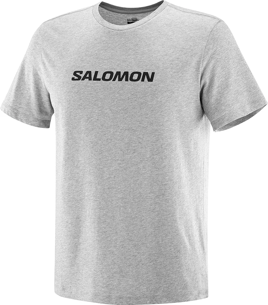 Salomon Men's Standard SAL Logo PERF SS TEE M-Heather Grey S