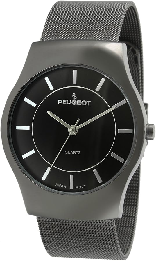 Peugeot Men's Mesh Stainless Steel Dress Watch