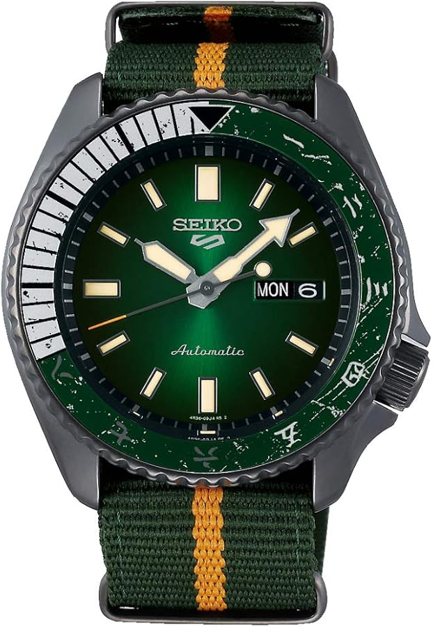 Seiko 5 Sports Boruto & Naruto: Lee Automatic Green Dial Watch SRPF73K1