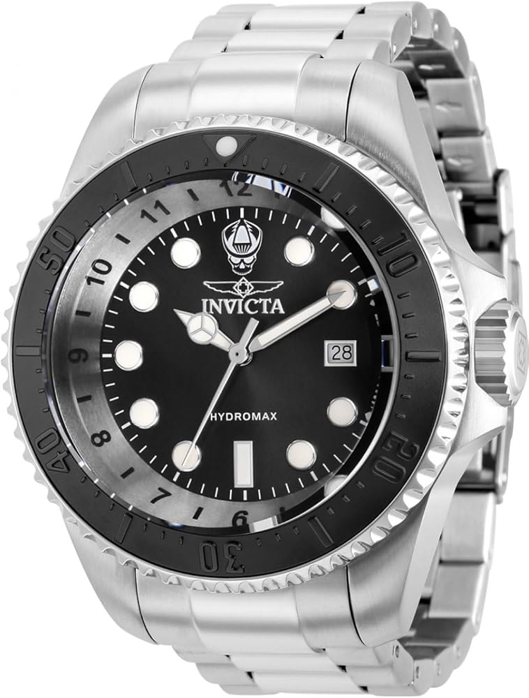 Invicta Men's 38018 Hydromax Quartz 3 Hand Black Dial Watch