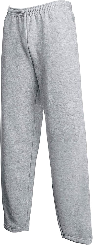 Fruit of the Loom Mens Open Hem Jog Pants/Jogging Bottoms (M) (Heather Gray)