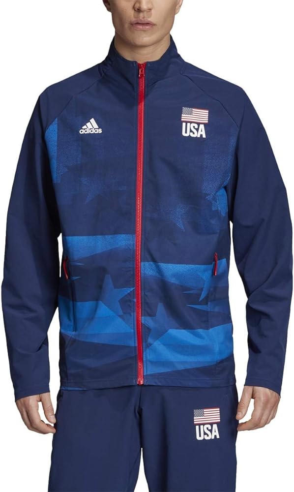 adidas Men's USA Volleyball Warm-up Jacket