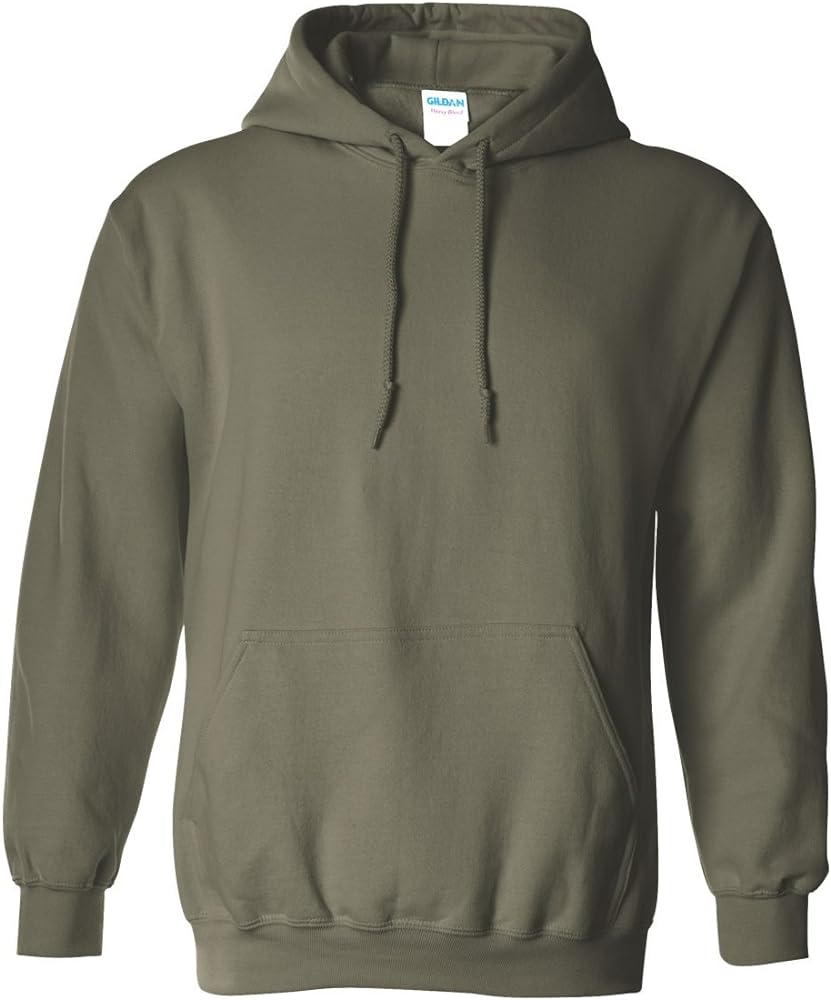 Gildan mens Heavy Blend 8 oz. 50/50 Hood(G185)-MILITARY GREEN-XL