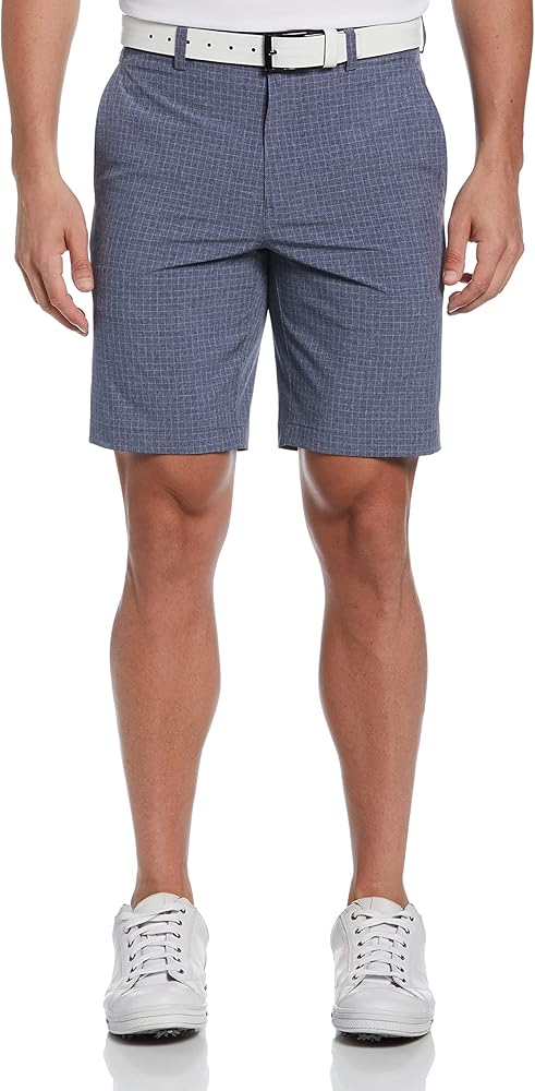 PGA TOUR Men's 9" Ff Heather Plaid Short