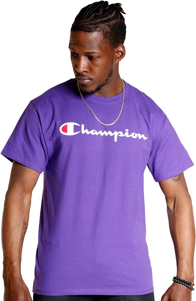 Champion Men'S Tshirt, Classic Graphic Tshirt Soft And Comfortable T-Shirts For Men, Script Logo Reg. Or Big & Tall