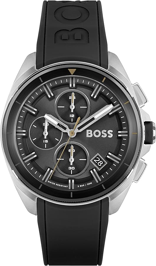 BOSS Quartz Chronograph Watch - Sporty Sophisticated - Eye-Catching Style - Water Resistant