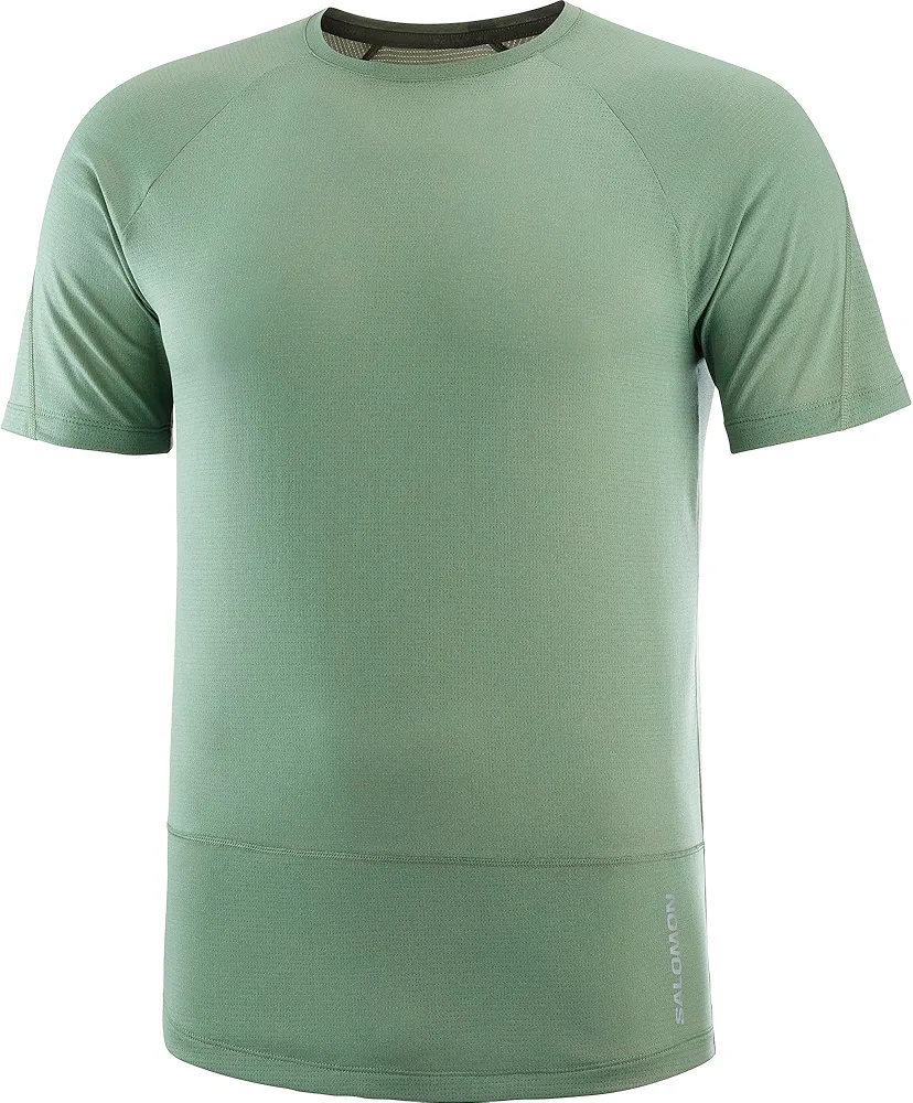 Salomon Men's Cross Run Ss Tee M-Citronelle-Sulphur S