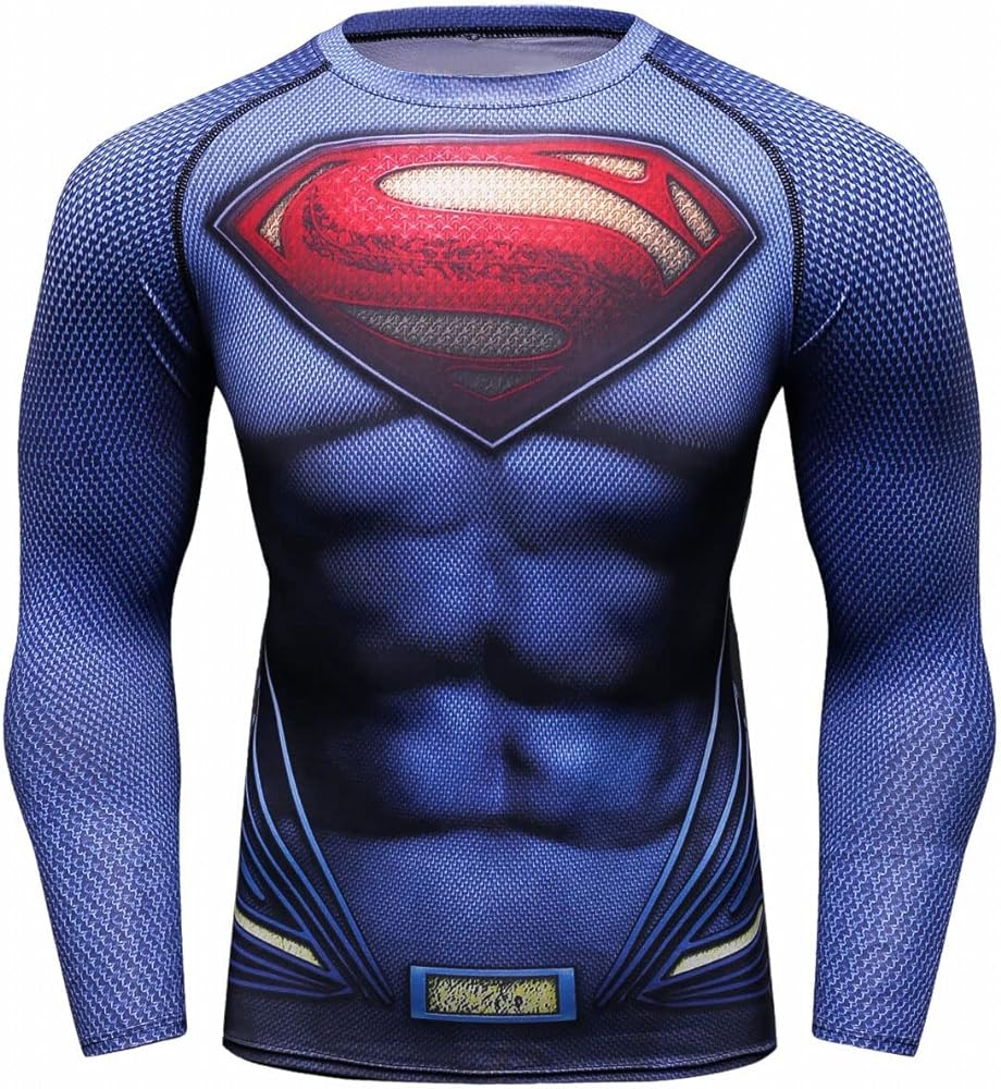 Men's Compression Sports Shirt Cool America Solider Running Long Sleeve Tee