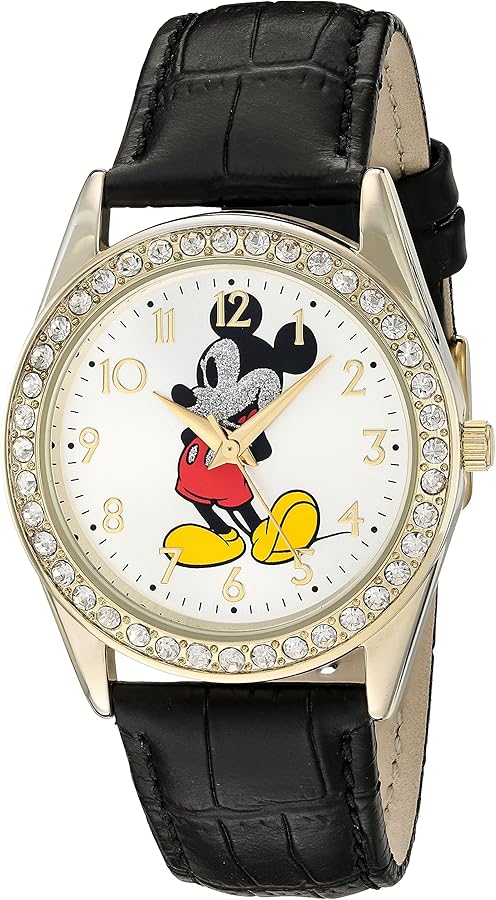 Disney Adult Round Glitz Analog Quartz Watch