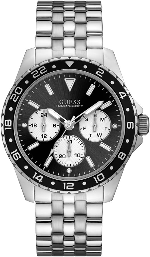 GUESS Men's Analog Watch with Stainless Steel Strap