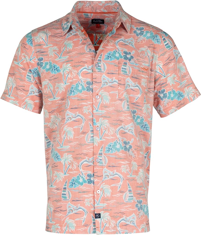 Salt Life Men's Ocean Drift Woven Short Sleeve Tee