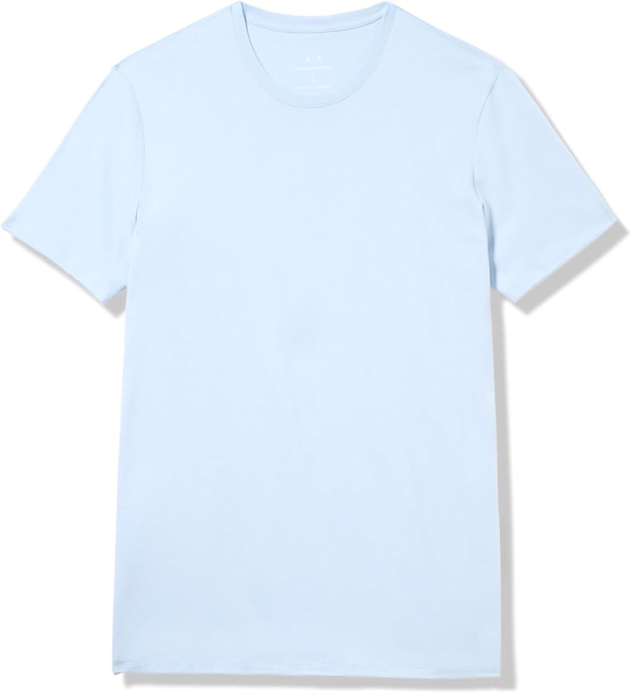 Armani Exchange Men's Solid Colored Basic Pima Crew Neck Tee