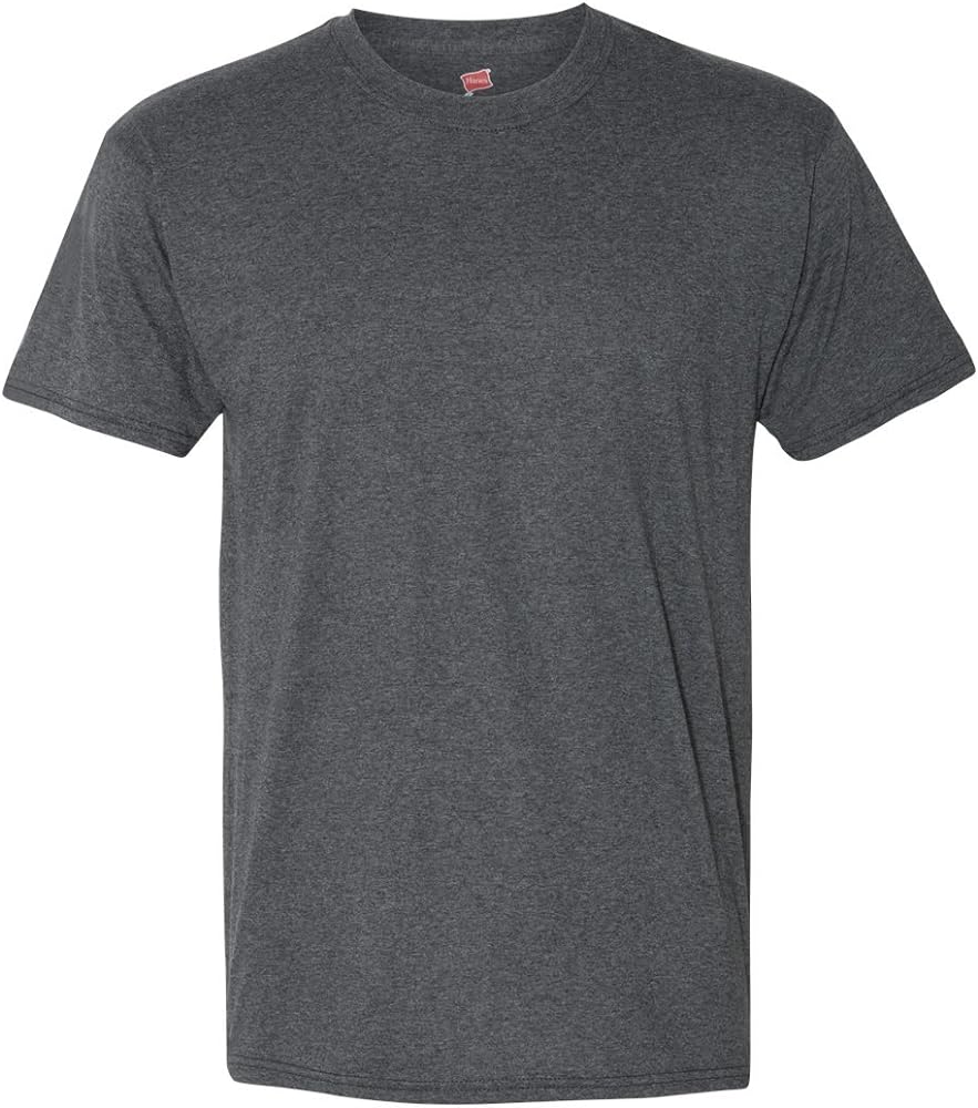 Hanes Mens X-Temp Fresh IQ Tri-Blend Performance Tee, 2XL, Slate Heather