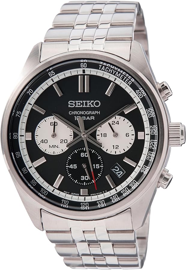 Seiko Dress Watch SSB429P1, Silver, Modern