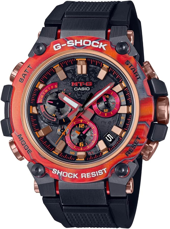 Casio MTG-B3000FR-1AJR [G-Shock 40th Anniversary Limited Edition G-Shock Flare Red] Watch Shipped from Japan Nov 2022 Model black & red